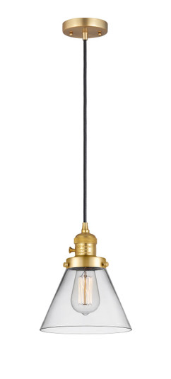 Franklin Restoration One Light Mini Pendant in Satin Gold (405|201CSW-SG-G42)