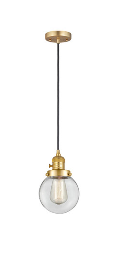 Franklin Restoration One Light Mini Pendant in Satin Gold (405|201CSW-SG-G202-6)