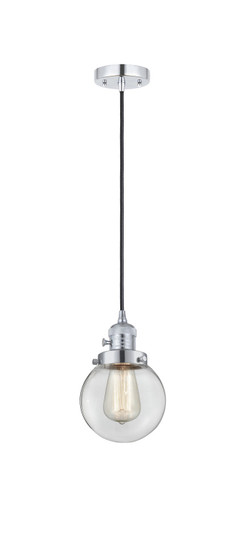 Franklin Restoration One Light Mini Pendant in Polished Chrome (405|201CSW-PC-G202-6)