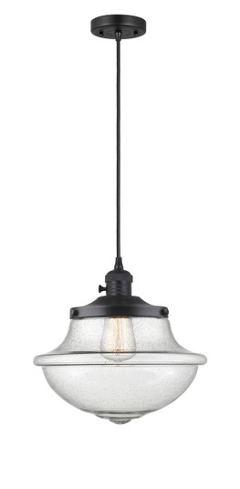 Franklin Restoration One Light Mini Pendant in Matte Black (405|201CSW-BK-G544)