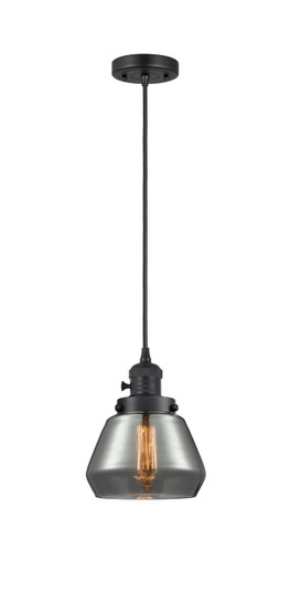 Franklin Restoration One Light Mini Pendant in Matte Black (405|201CSW-BK-G173)