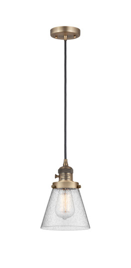 Franklin Restoration LED Mini Pendant in Brushed Brass (405|201CSW-BB-G64-LED)