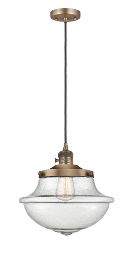 Franklin Restoration One Light Mini Pendant in Brushed Brass (405|201CSW-BB-G544)
