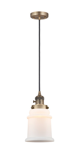Franklin Restoration One Light Mini Pendant in Brushed Brass (405|201CSW-BB-G181)