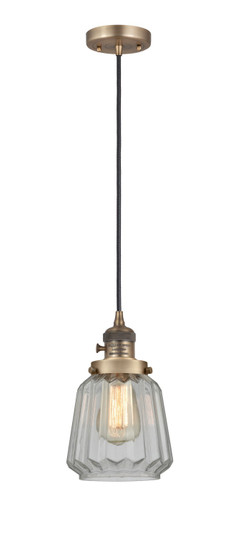 Franklin Restoration One Light Mini Pendant in Brushed Brass (405|201CSW-BB-G142)