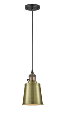 Franklin Restoration One Light Mini Pendant in Black Antique Brass (405|201CSW-BAB-M9-AB)