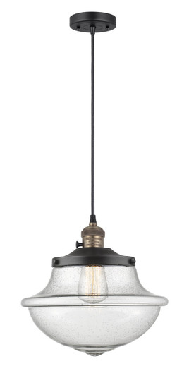 Franklin Restoration One Light Mini Pendant in Black Antique Brass (405|201CSW-BAB-G544)