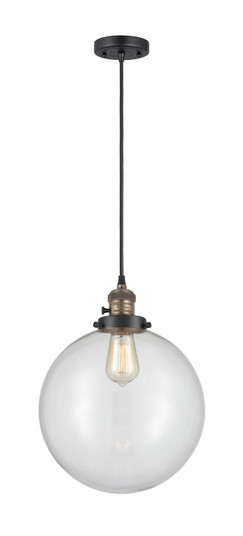 Franklin Restoration LED Mini Pendant in Black Antique Brass (405|201CSW-BAB-G202-12-LED)