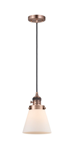 Franklin Restoration One Light Mini Pendant in Antique Copper (405|201CSW-AC-G61)