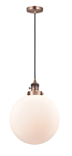 Franklin Restoration LED Mini Pendant in Antique Copper (405|201CSW-AC-G201-12-LED)