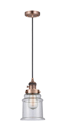 Franklin Restoration LED Mini Pendant in Antique Copper (405|201CSW-AC-G184-LED)