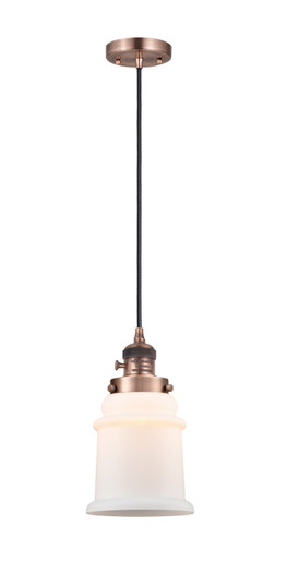 Franklin Restoration One Light Mini Pendant in Antique Copper (405|201CSW-AC-G181)