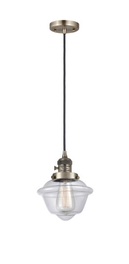 Franklin Restoration One Light Mini Pendant in Antique Brass (405|201CSW-AB-G532)