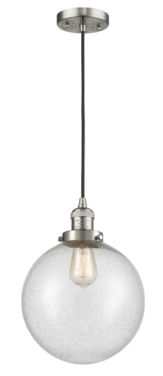 Franklin Restoration One Light Mini Pendant in Brushed Satin Nickel (405|201C-SN-G204-10)