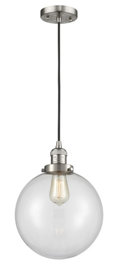 Franklin Restoration One Light Mini Pendant in Brushed Satin Nickel (405|201C-SN-G202-10)