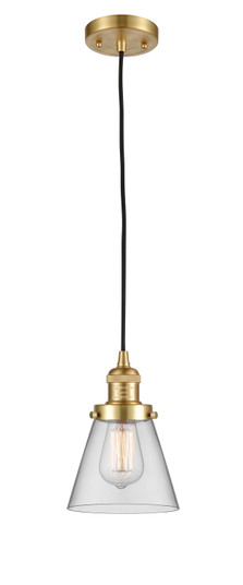 Franklin Restoration One Light Mini Pendant in Satin Gold (405|201C-SG-G62)