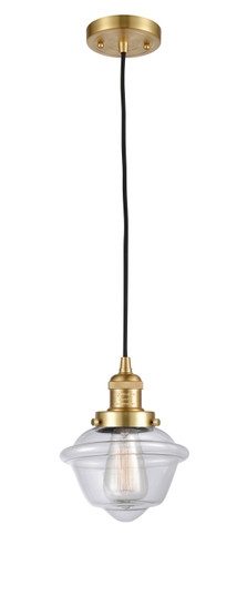 Franklin Restoration One Light Mini Pendant in Satin Gold (405|201C-SG-G532)
