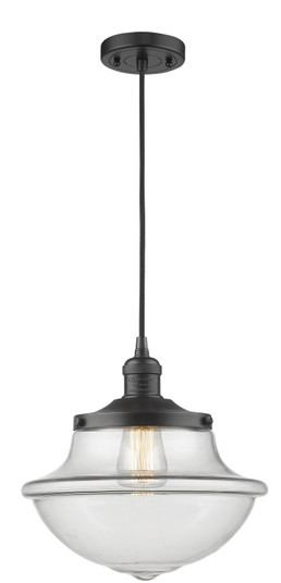 Franklin Restoration One Light Mini Pendant in Matte Black (405|201C-BK-G542)