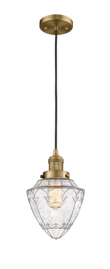 Franklin Restoration LED Mini Pendant in Brushed Brass (405|201C-BB-G664-7-LED)