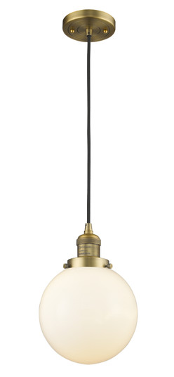 Franklin Restoration One Light Mini Pendant in Brushed Brass (405|201C-BB-G201-8)