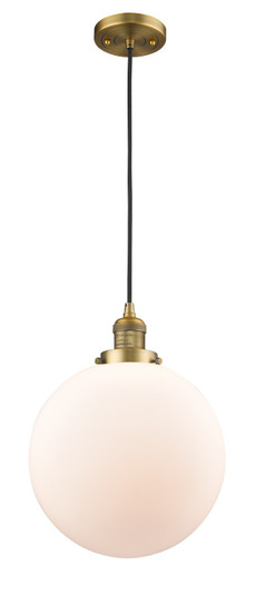 Franklin Restoration LED Mini Pendant in Brushed Brass (405|201C-BB-G201-12-LED)