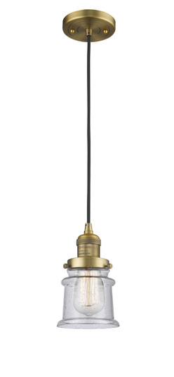 Franklin Restoration One Light Mini Pendant in Brushed Brass (405|201C-BB-G184S)