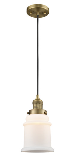 Franklin Restoration One Light Mini Pendant in Brushed Brass (405|201C-BB-G181)