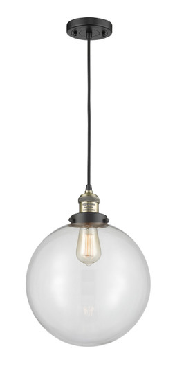 Franklin Restoration LED Mini Pendant in Black Antique Brass (405|201C-BAB-G202-12-LED)
