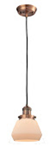 Franklin Restoration One Light Mini Pendant in Antique Copper (405|201C-AC-G171)