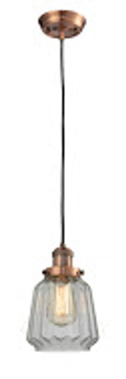 Franklin Restoration One Light Mini Pendant in Antique Copper (405|201C-AC-G142)