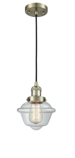 Franklin Restoration One Light Mini Pendant in Antique Brass (405|201C-AB-G532)