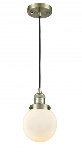 Franklin Restoration One Light Mini Pendant in Antique Brass (405|201C-AB-G201-6)