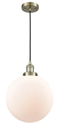 Franklin Restoration One Light Mini Pendant in Antique Brass (405|201C-AB-G201-12)