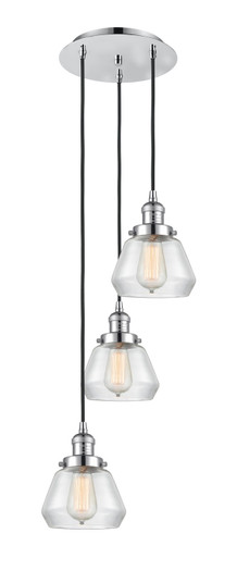 Franklin Restoration Three Light Pendant in Polished Chrome (405|113F-3P-PC-G172)