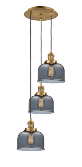 Franklin Restoration Three Light Pendant in Brushed Brass (405|113F-3P-BB-G73)