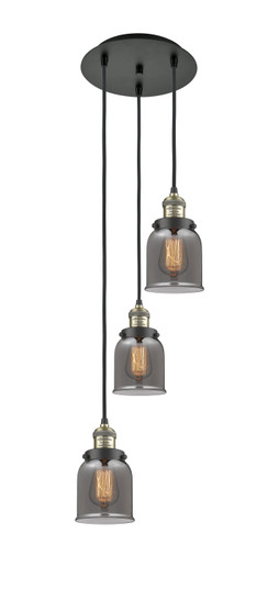 Franklin Restoration Three Light Pendant in Black Antique Brass (405|113F-3P-BAB-G53)