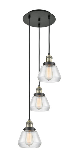 Franklin Restoration Three Light Pendant in Black Antique Brass (405|113F-3P-BAB-G172)