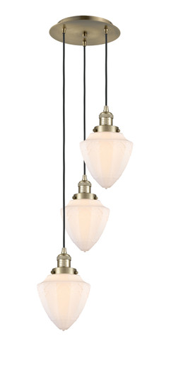 Franklin Restoration Three Light Pendant in Antique Brass (405|113F-3P-AB-G661-7)