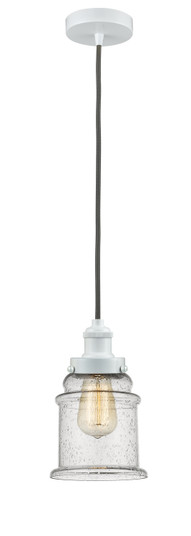 Edison One Light Mini Pendant in White (405|100W-10GY-1H-W-G184)