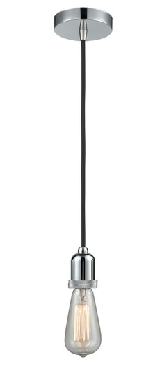 Whitney One Light Mini Pendant in Polished Chrome (405|100PC-10BK-0PC)