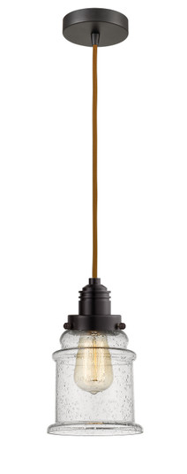 Winchester One Light Mini Pendant in Oil Rubbed Bronze (405|100OB-10CR-2H-OB-G184)