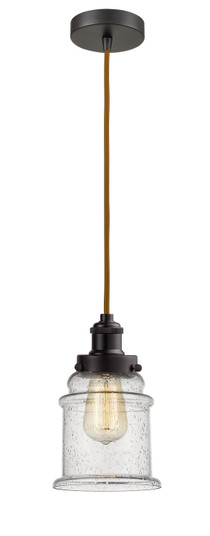 Edison One Light Mini Pendant in Oil Rubbed Bronze (405|100OB-10CR-1H-OB-G184)