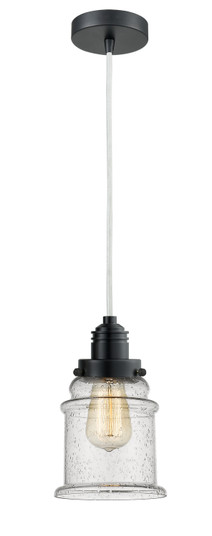Winchester One Light Mini Pendant in Matte Black (405|100BK-10W-2H-BK-G184)