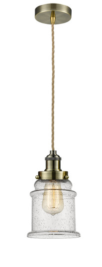 Edison One Light Mini Pendant in Antique Brass (405|100AB-10RE-1H-AB-G184)