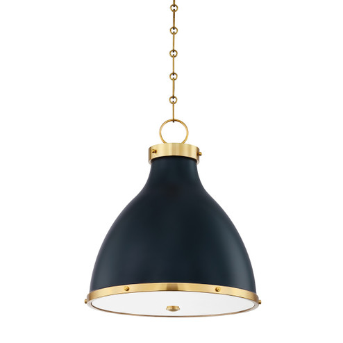 Painted No. 3 Two Light Pendant in Aged Brass (70|MDS361-AGB/DBL)