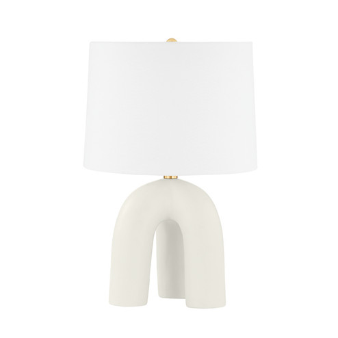 Mills Pond One Light Table Lamp in Aged Brass/Satin Ivory (70|L1604-AGB/CSI)