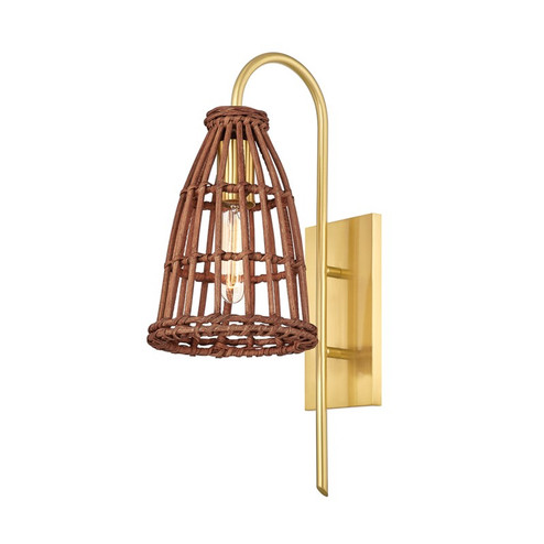 Jordan One Light Wall Sconce in Aged Brass (70|BKO700-AGB)