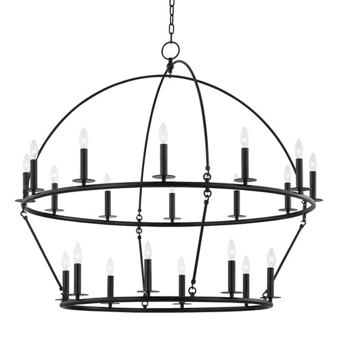 Howell 20 Light Chandelier in Aged Iron (70|9549-AI)
