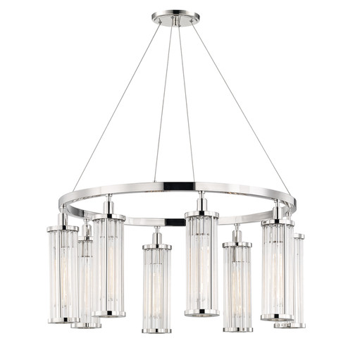 Marley Eight Light Pendant in Polished Nickel (70|9130-PN)