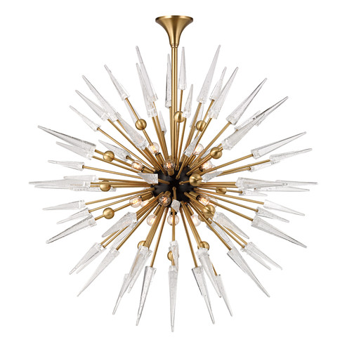 Sparta 18 Light Chandelier in Aged Brass (70|9048-AGB)